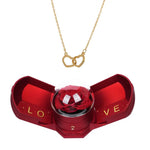Coffret harmonie rose collier gravé