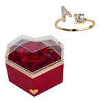 Coffret rose avec bague initiale