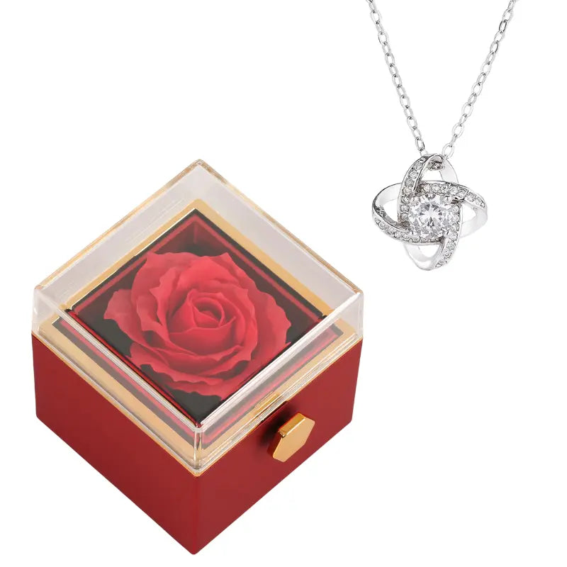 Coffret rose éternelle avec amour eternel