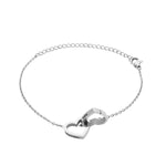 bracelet gravé deux coeurs