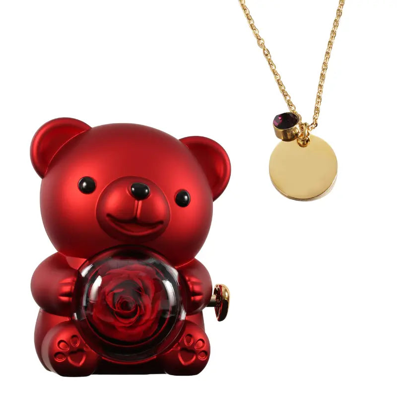Ours Rose avec Disque Personnalisé