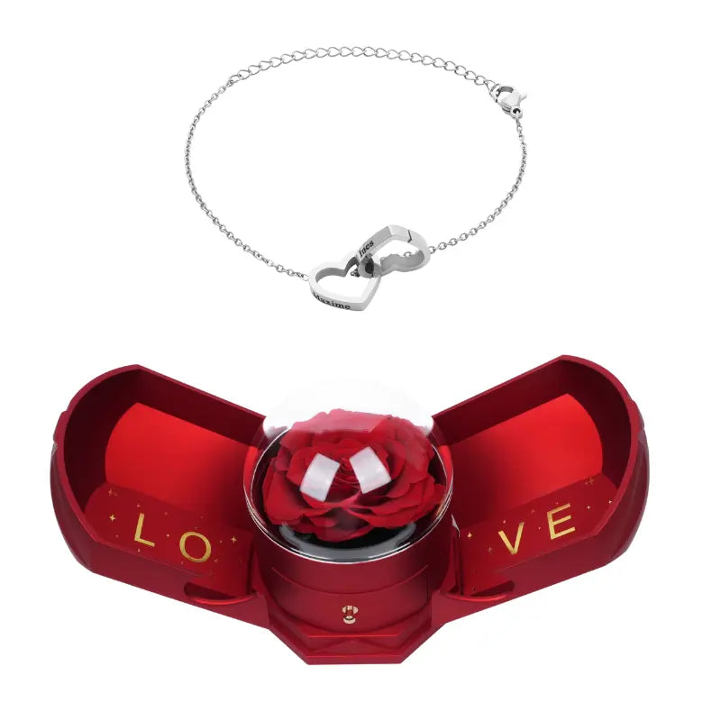 Coffret harmonie rose bracelet gravé