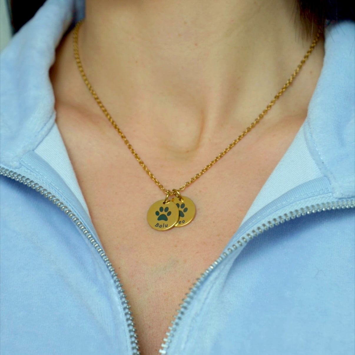 Collier avec nom de chien